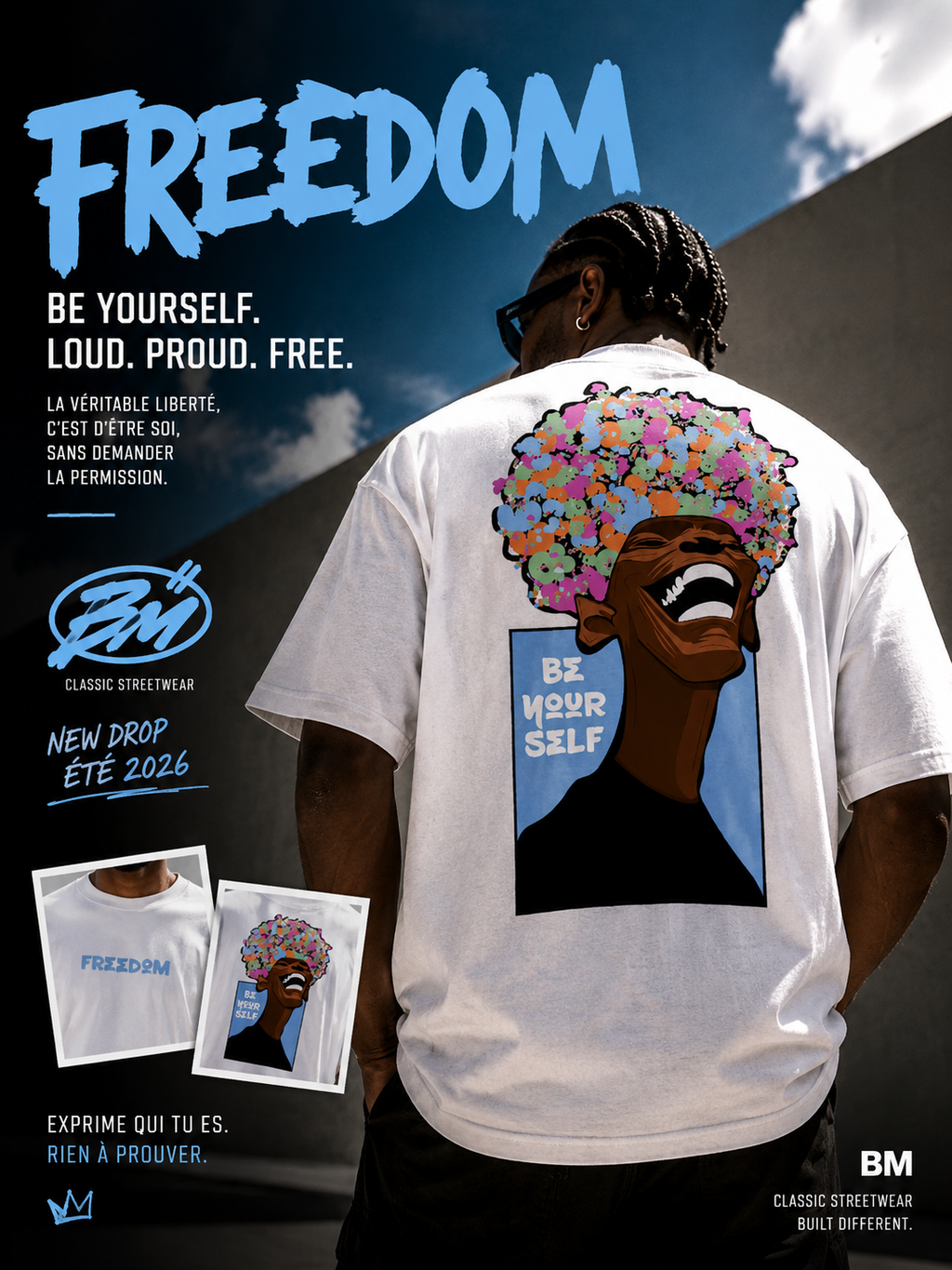 FREEDOM white oversize