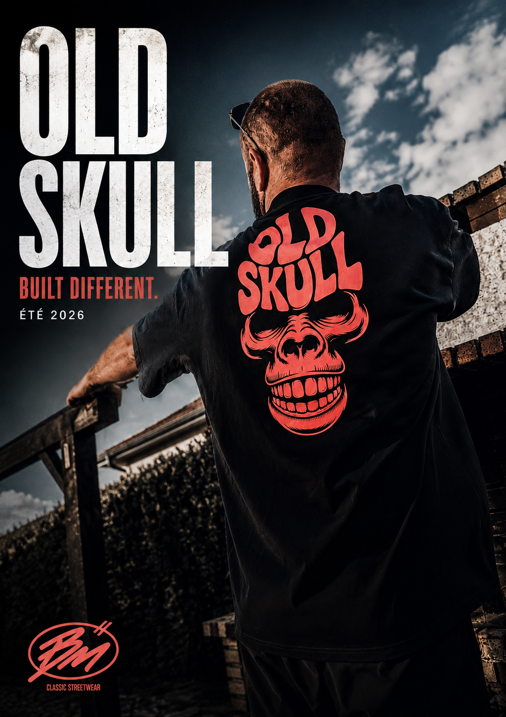 OLD SKULL black oversize