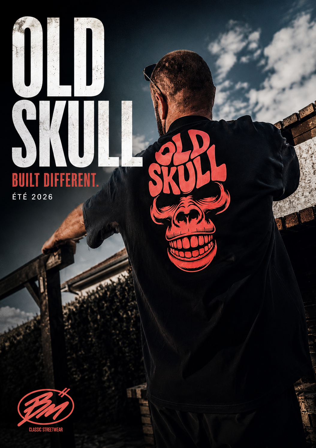 OLD SKULL black oversize